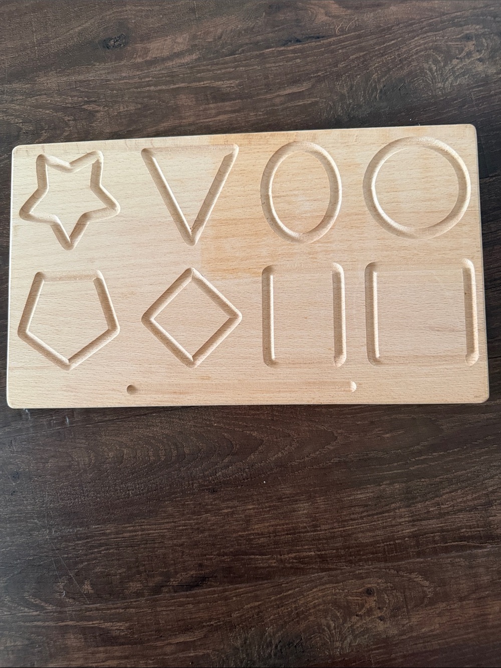 Wooden Shape Sorting Tray - Natural Beech